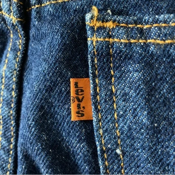 Vintage Levi's 40517-0215 Orange Tab Denim Jeans Mens Size 36x30